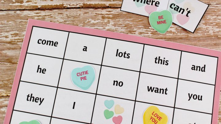 Valentine bingo game